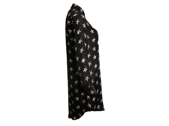 Equipment Ausrüstung, Blusenkleid mit Sternenprint Schwarz - Ansicht 4