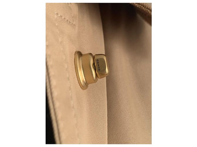 Gabardina Coach Marrón Beige Algodón Castaño - vista 12