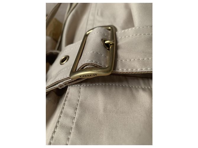 Gabardina Coach Marrón Beige Algodón Castaño - vista 13
