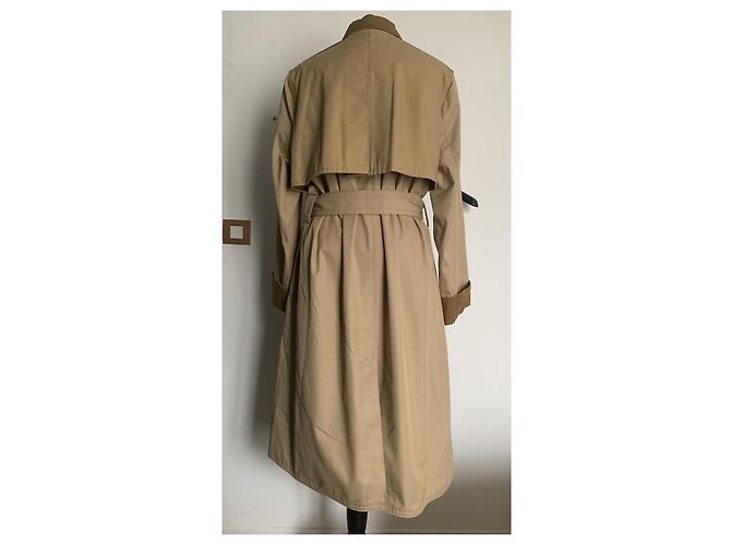 Gabardina Coach Marrón Beige Algodón Castaño - vista 17