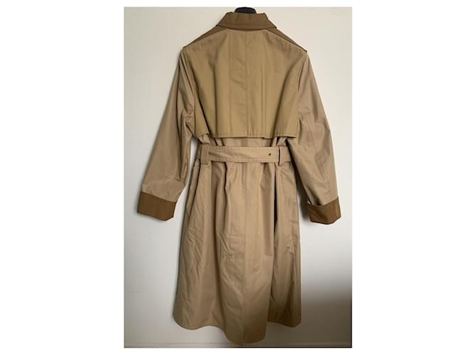 Gabardina Coach Marrón Beige Algodón Castaño - vista 2