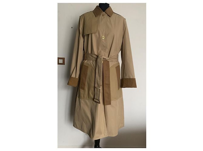 Gabardina Coach Marrón Beige Algodón Castaño - vista 20