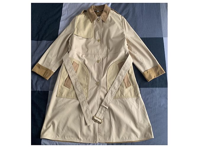 Gabardina Coach Marrón Beige Algodón Castaño - vista 5