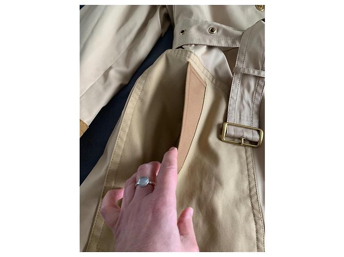 Gabardina Coach Marrón Beige Algodón Castaño - vista 6
