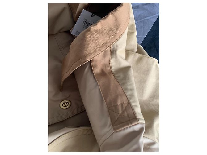 Gabardina Coach Marrón Beige Algodón Castaño - vista 9