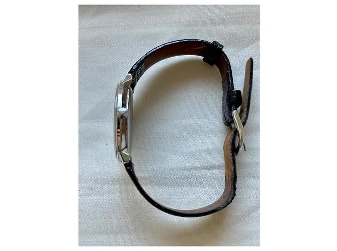 Orologio meccanico Pequignet Emile nero argento - vista 7