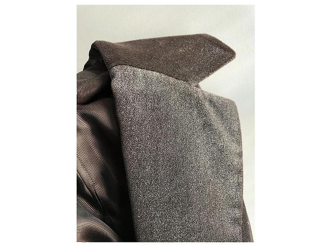 Autre Marque Lawrence Steele Abrigo de terciopelo plateado Plata - vista 6