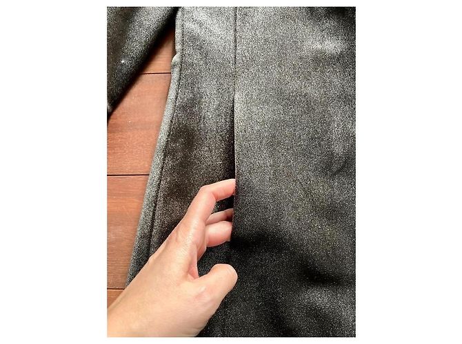 Autre Marque Lawrence Steele Abrigo de terciopelo plateado Plata - vista 7