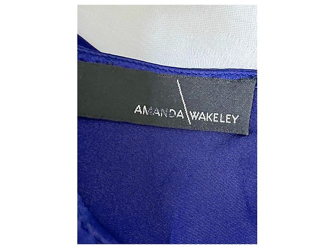 Amanda Wakeley Vestido de seda estilo sirena en azul medianoche Azul oscuro - vista 3