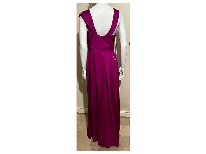 Marchesa Atemberaubendes Ballkleid aus Seide in Magenta Pink Fuschia - Ansicht 5