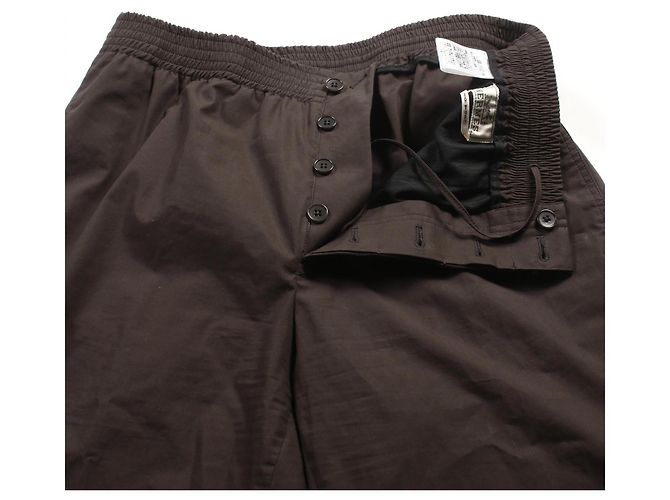 Hermès Pantalones de algodón Hermes Castaño - vista 5