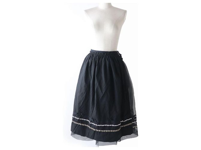 Gonna avvolgente nera COMME des GARCONS TB-S205 S - vista 2