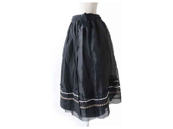 Gonna avvolgente nera COMME des GARCONS TB-S205 S - vista 3