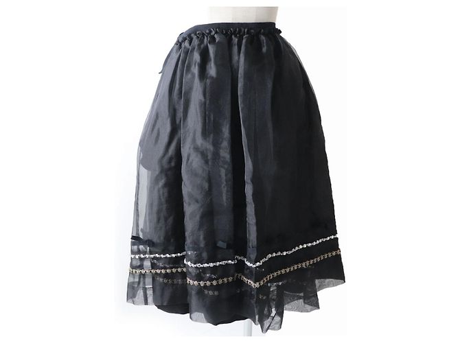 Gonna avvolgente nera COMME des GARCONS TB-S205 S - vista 5