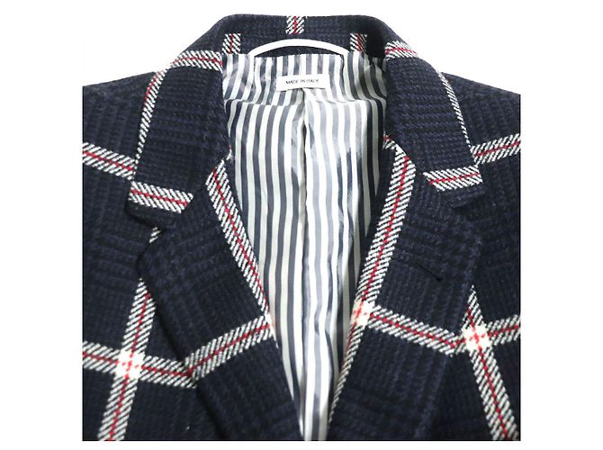 Completo in tweed a quadri Thom Browne con bottoni dorati e maniche lunghe - vista 2