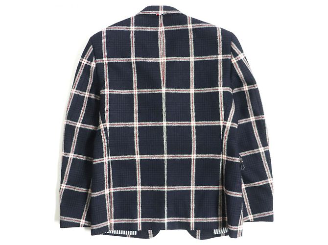 Completo in tweed a quadri Thom Browne con bottoni dorati e maniche lunghe - vista 3