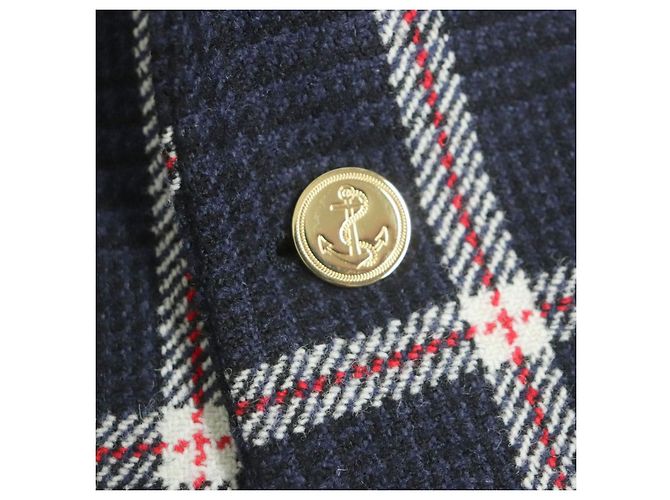 Completo in tweed a quadri Thom Browne con bottoni dorati e maniche lunghe - vista 5