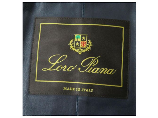 Loro Piana Deerskin Belted Jacket, Navy, Women - view 8