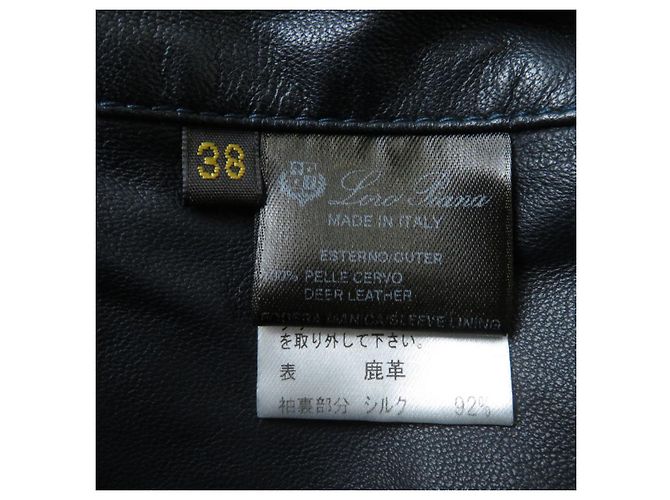 Loro Piana Deerskin Belted Jacket, Navy, Women - view 9