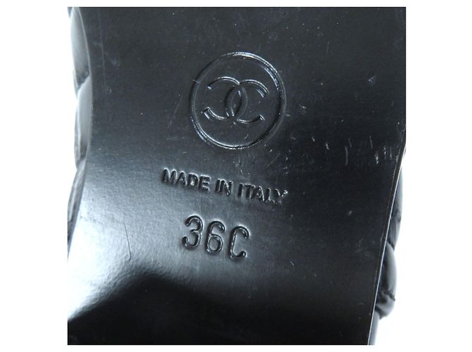 Botas cortas de cuero negro COCO Mark de Chanel G34096 - vista 10