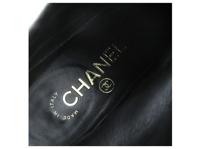 Botas cortas de cuero negro COCO Mark de Chanel G34096 - vista 12