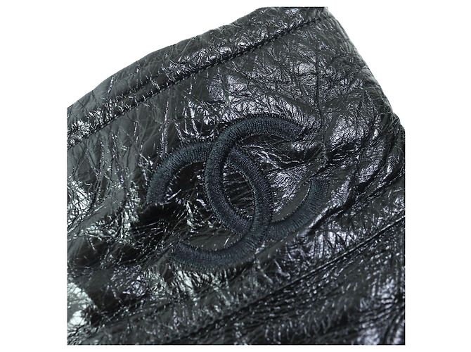 Botas cortas de cuero negro COCO Mark de Chanel G34096 - vista 8