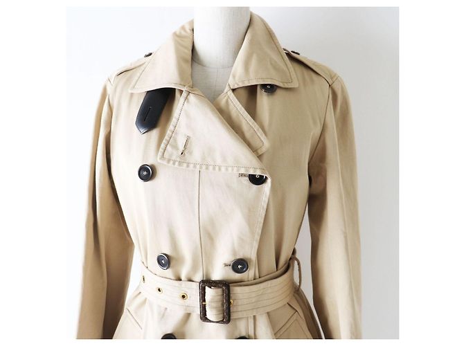 Abrigo Trench de Algodón Louis Vuitton Beige - vista 4