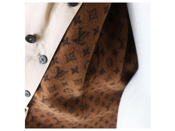 Abrigo Trench de Algodón Louis Vuitton Beige - vista 5