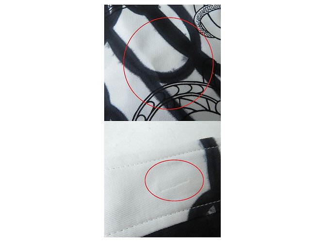 Hermès Set di 2 pezzi in seta acquerello Hermes Cliquetis Tattoo Nero - vista 10