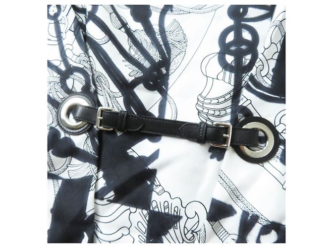 Hermès Set di 2 pezzi in seta acquerello Hermes Cliquetis Tattoo Nero - vista 5