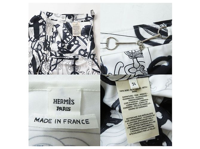 Hermès Set di 2 pezzi in seta acquerello Hermes Cliquetis Tattoo Nero - vista 7