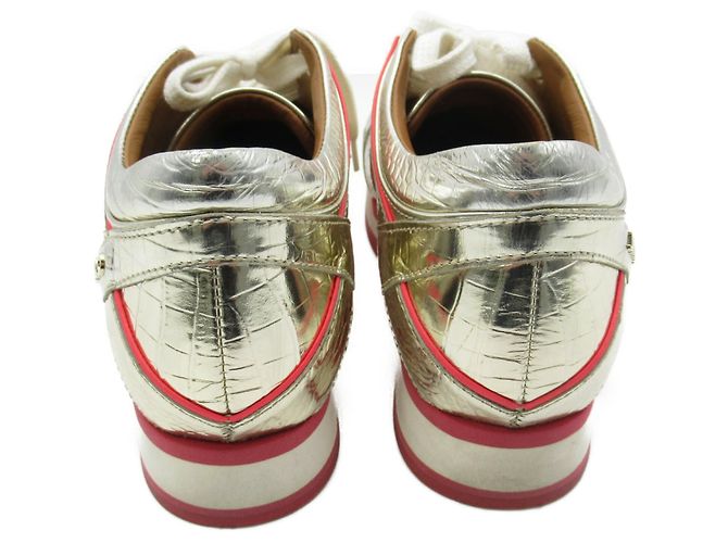 Zapatillas de cuero Jimmy Choo plateadas - vista 2