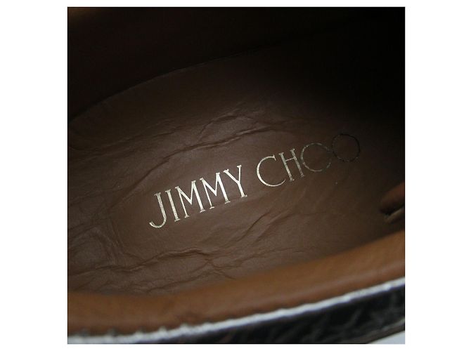 Zapatillas de cuero Jimmy Choo plateadas - vista 6