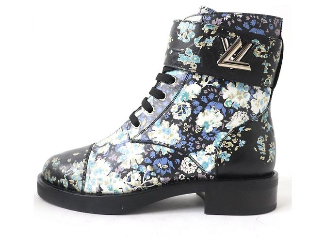 Botas cortas de cuero floral Louis Vuitton 37 - vista 4