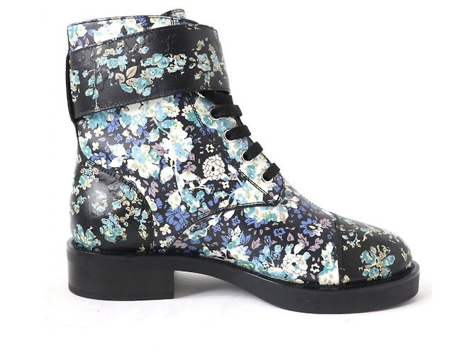 Botas cortas de cuero floral Louis Vuitton 37 - vista 5
