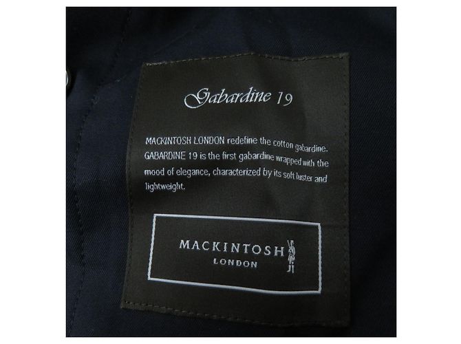 Trench coat Mackintosh in cotone Blu navy - vista 8