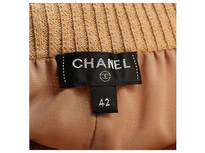 Pantalones de viscosa de punto Chanel Castaño - vista 3