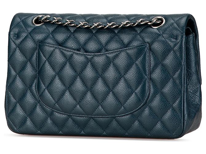 Chanel Blu Medio Classico Caviar Doppio Flap - vista 2