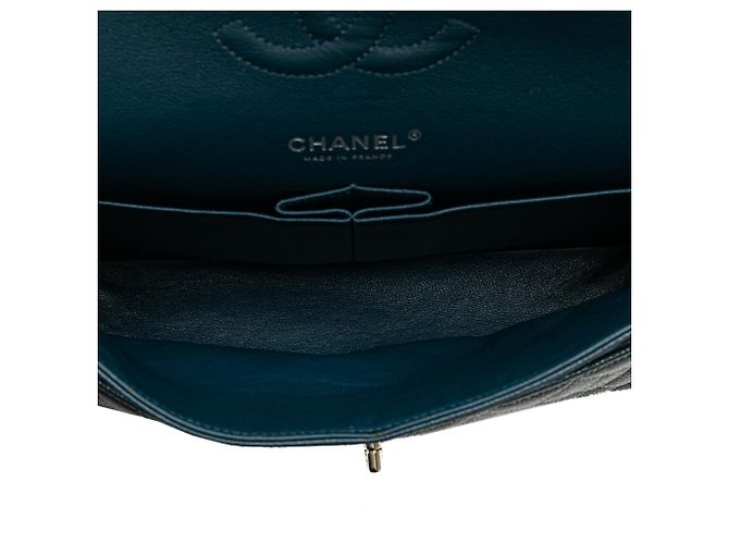 Chanel Blu Medio Classico Caviar Doppio Flap - vista 4