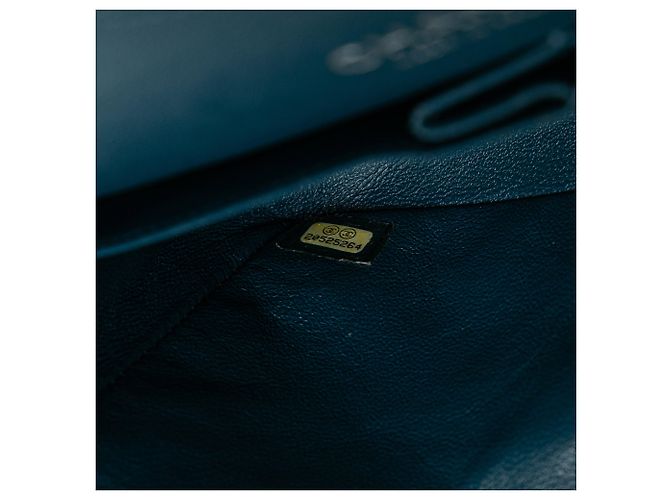 Chanel Blu Medio Classico Caviar Doppio Flap - vista 6