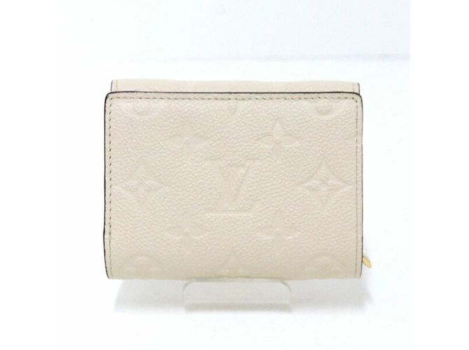 Louis Vuitton Portemonnaie Metis Compact Crème Monogram Empreinte mit drei Falten Roh - Ansicht 2