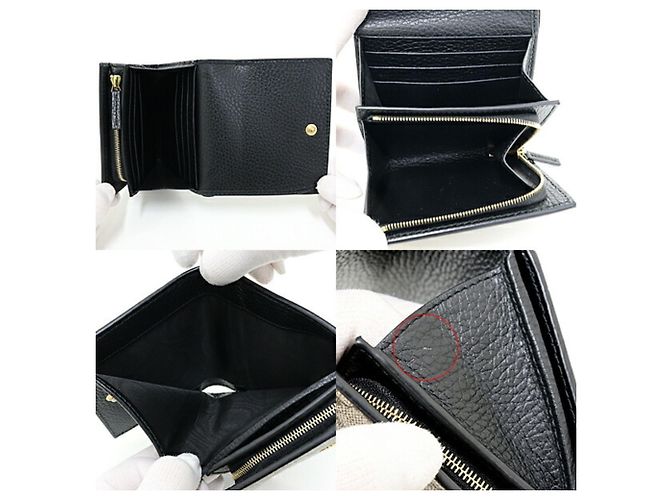 Gucci Double G Bicolor Medium Wallet Black Beige - view 3