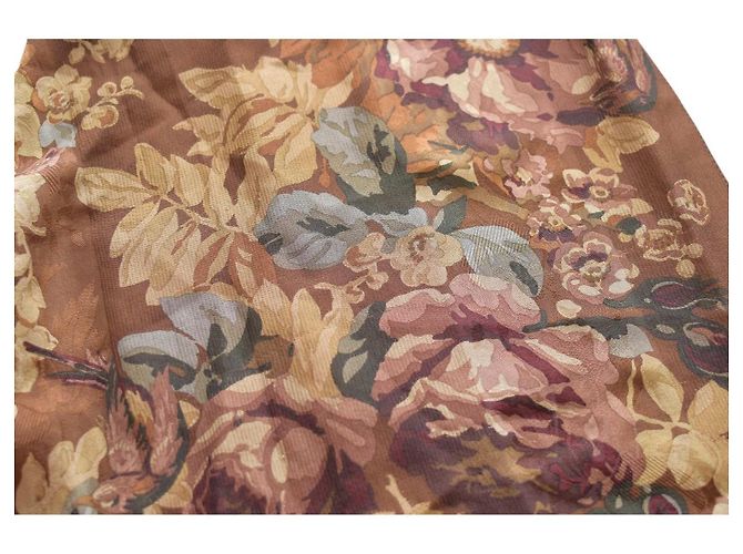 Sciarpa Ralph Lauren Floreale Marrone Beige Multicolore - vista 5
