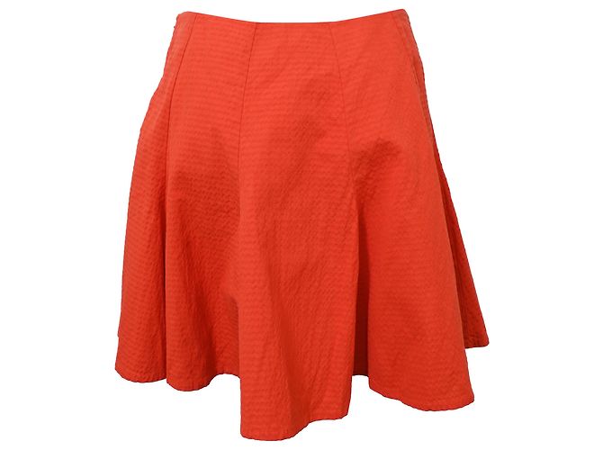 Saia mini cheia texturizada Kenzo Paris em viscose vermelha Vermelho - vista 3