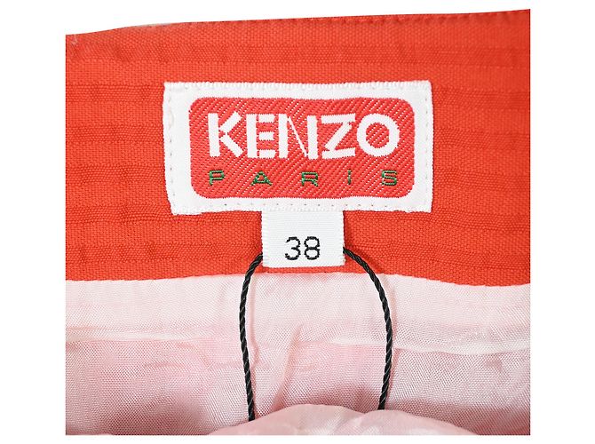 Saia mini cheia texturizada Kenzo Paris em viscose vermelha Vermelho - vista 4