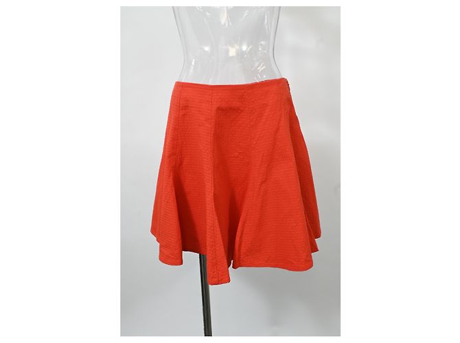Saia mini cheia texturizada Kenzo Paris em viscose vermelha Vermelho - vista 5