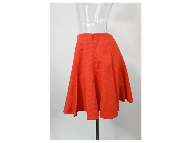 Saia mini cheia texturizada Kenzo Paris em viscose vermelha Vermelho - vista 6