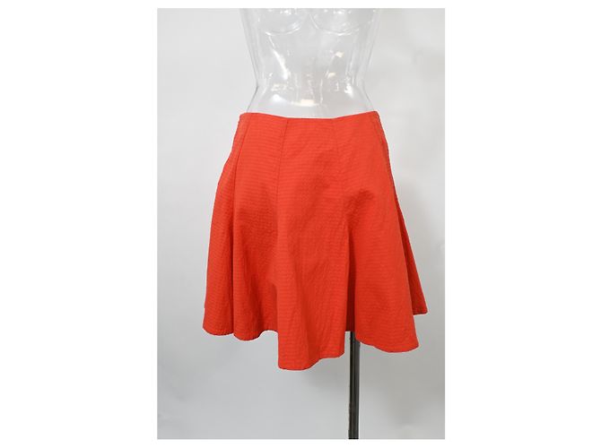 Saia mini cheia texturizada Kenzo Paris em viscose vermelha Vermelho - vista 7