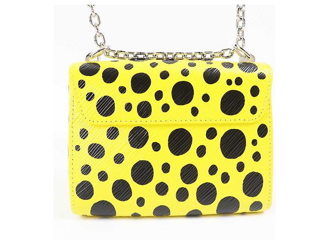 Borsa Epi Twist PM con pois dipinti Louis Vuitton Giallo - vista 4