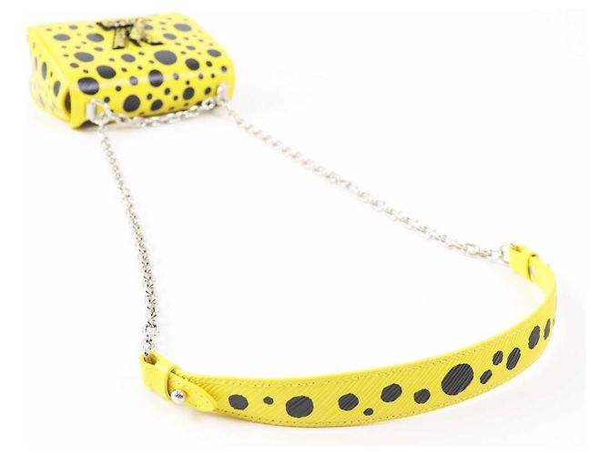 Borsa Epi Twist PM con pois dipinti Louis Vuitton Giallo - vista 5